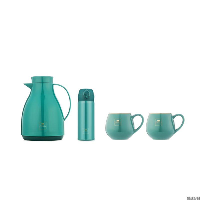 康宁餐具绿欣美佳杯壶四件组