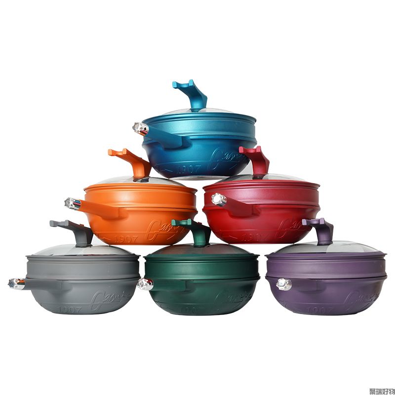 帝伯朗菲尼雅系列浮雕钛金微压多用锅32c